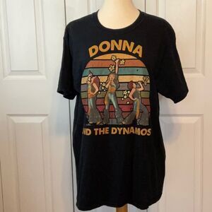 Donna‎ And The Dynamos Black Band Tee Shirt Large